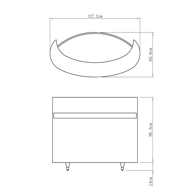 Dream In Reality Star Ferry LED Lighted Reception Desk DIR 4103