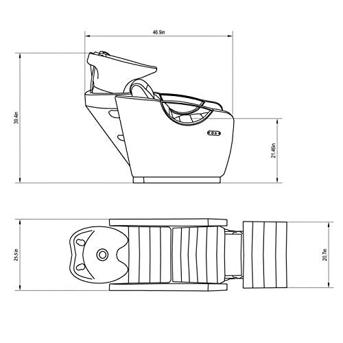 Dream In Reality Bella III Reclining Massage Backwash DIR 7903