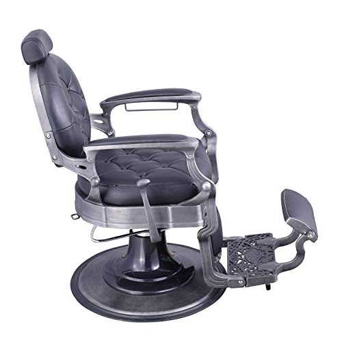 Dream In Reality Vanquish Antique Barber Chair - Brushed Frame DIR 2111-brushed