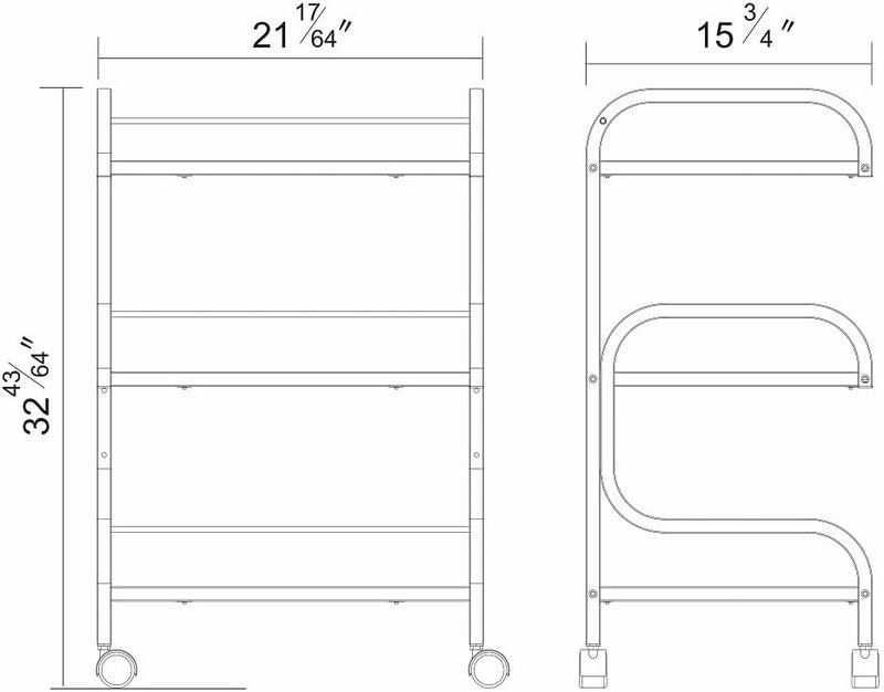 Dream In Reality White Damien Medical Spa Trolley Cart DIR 5014YH-WT