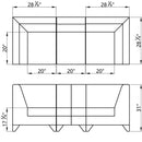 Dream In Reality Magic Cubo Waiting Bench - 3 Seats DIR 0022-3-seats