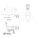 Dream In Reality Fiona Exam Table With Stirrups DIR 8246EBYH-stirrups