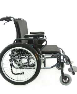 Karman Healthcare BT10 Adjustable Heavy Duty Wheelchair Diamond Black Frame - BT-10-2218W