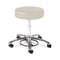 Graham Field Physician Stool, Chrome 360 Hand Release, Polished Aluminum Base w/Foot Ring 9903-FR-AL