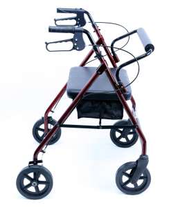 Karman Healthcare R-4800 Extra Wide Lightweight Rollator, Aluminum, 20 lbs.-Burgundy R-4800-BD