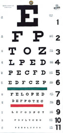 Graham Field Snellen Hanging Eye Chart - 20' 1240