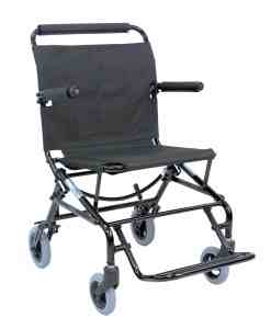 Karman Healthcare KNTV10A 14.9 lbs Ultra Lightweight Travel Wheelchair with Flip-up Footplate in Black  KN-TV10A