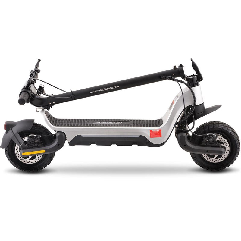 MotoTec Fury 48v 1000w Lithium Electric Scooter MT-Fury-48v-1000w_Silver