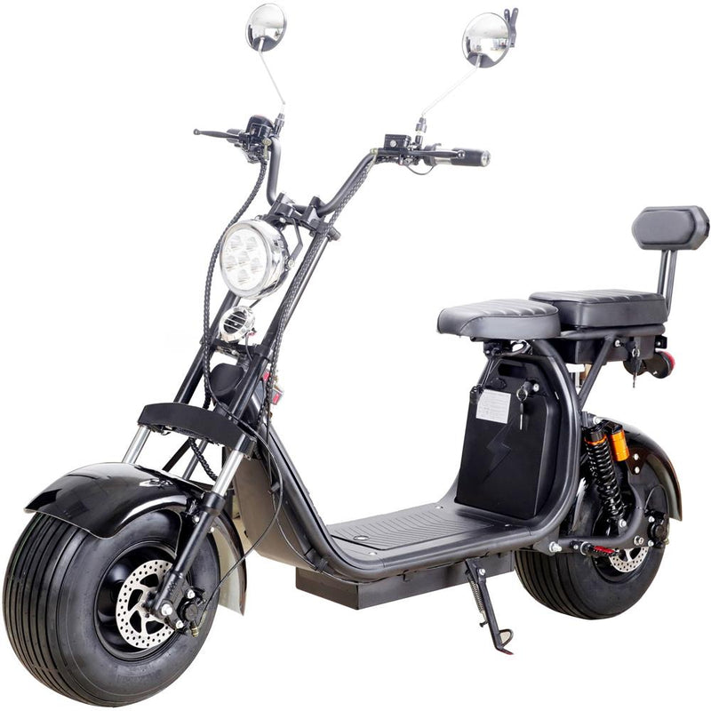 MotoTec Knockout 60v 1000w Electric Scooter Black MT-Knockout-60V-1000_Black