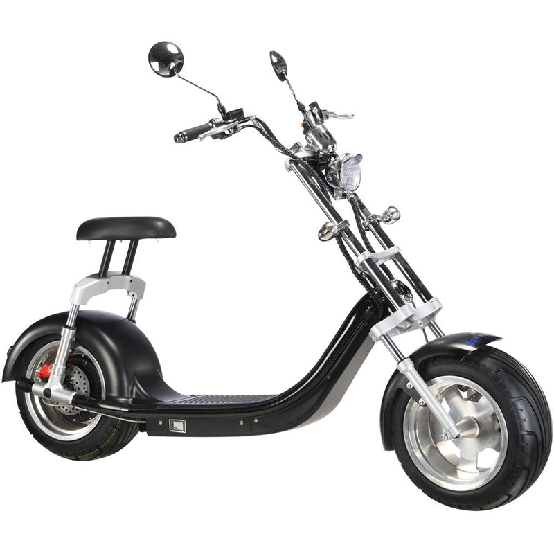 MotoTec Knockout 60v 1000w Electric Scooter Black MT-Knockout-60V-1000_Black