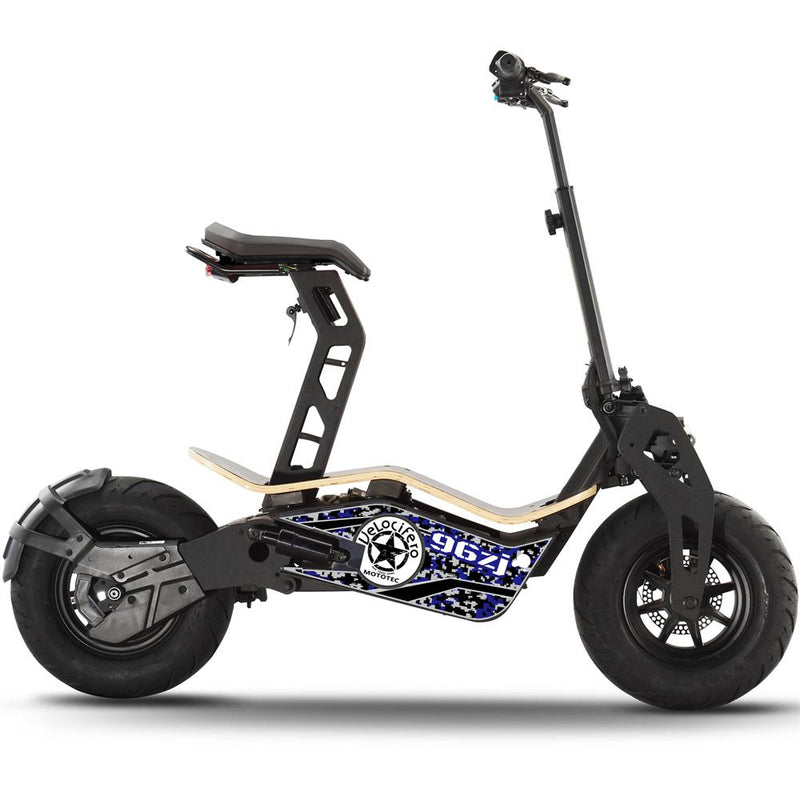 MotoTec Mad 1600w 48v Electric Scooter MT-Mad-1600_Blue