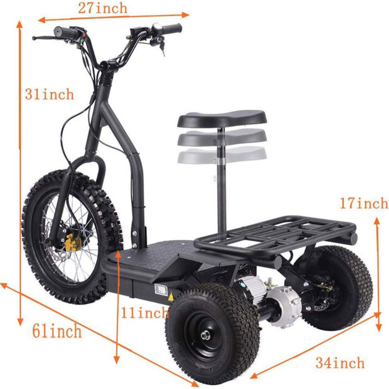 Mototec Electric Trike 48v 1200w MT-TRK-1200