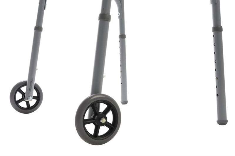 Graham Field Two Button Folding Walker with 5" Wheels | pack of 4  | 716280A-4