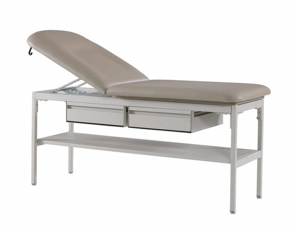 Graham Field 4104 TREATMENT TABLE/ADJ. BACK 2-PASS DRAWERS COLOR-WARM GRAY  4104-DD-WG