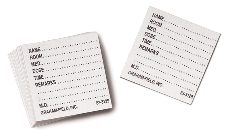 Graham Field Medicine Dispenser Tray Cards, pack of 500 - 3129 W