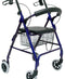 Karman Healthcare R-4600 Lightweight Standard Rollator with Padded Seat and Backrest R-4600-BL