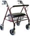 Karman Healthcare R-4700 Extra Wide Bariatric Rollator with Padded Flip-down Seat, Steel, 24 lbs. R-4700-BL