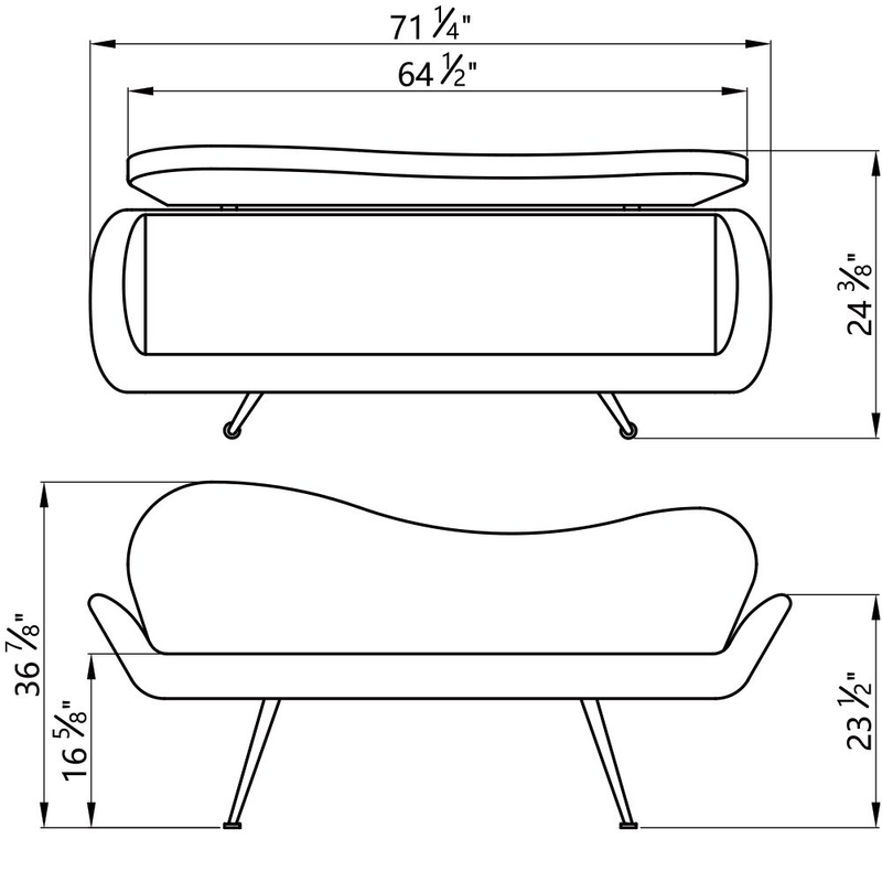 Dream In Reality Black Passione Waiting Bench  DIR 0705