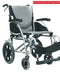 Karman Healthcare S-Ergo 115 Ergonomic Transport Wheelchair with Swing Away Footrest in silver S-115F16SS-TP