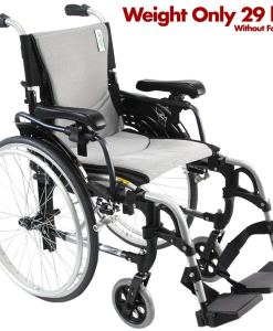 Karman Healthcare S-Ergo 305 Ultra Lightweight Ergonomic Wheelchair with Adjustable Seat Height S-ERGO305Q16SS