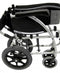 Karman Healthcare S-Ergo 115 Ergonomic Transport Wheelchair with Swing Away Footrest in silver S-115F16SS-TP