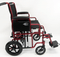 Karman Healthcare T-920W Heavy Duty Burgundy Transport Wheelchair with Removable Footrest and Armrest T-920W