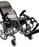 Karman Healthcare VIP 515 Tilt in Space Lightweight Reclining Wheelchair with 20" inch Rear Wheels in Diamond black VIP515-16