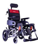 Karman Healthcare VIP2 Tilt in Space Reclining Transport Wheelchair in Diamond Black VIP2TR-16