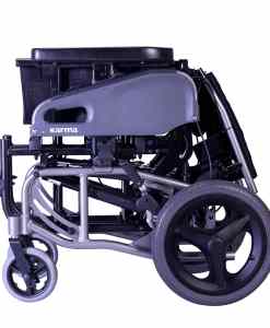 Karman Healthcare VIP2 Tilt in Space Reclining Transport Wheelchair in Diamond Black VIP2TR-16