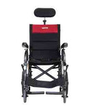 Karman Healthcare VIP2 Tilt in Space Reclining Transport Wheelchair in Diamond Black VIP2TR-16