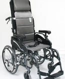 Karman Healthcare VIP 515 Tilt in Space Lightweight Reclining Wheelchair with 20" inch Rear Wheels in Diamond black VIP515-16