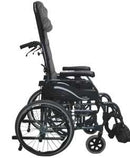 Karman Healthcare VIP 515 Tilt in Space Lightweight Reclining Wheelchair with 20" inch Rear Wheels in Diamond black VIP515-16