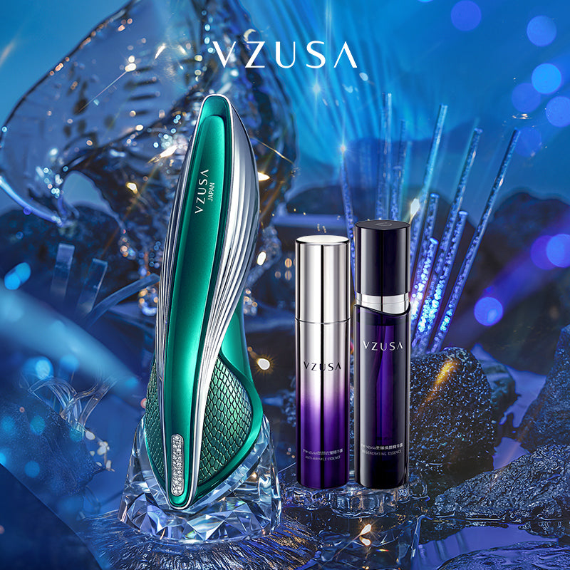 VZUSA II Device (Purple, or Cyan) + Regenerating Essence 50ml + Anti-wrinkle Essence 50ml