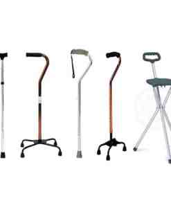 Karman Healthcare Folding Cane With Luxury Handle and Easy To Fold FC2-BK