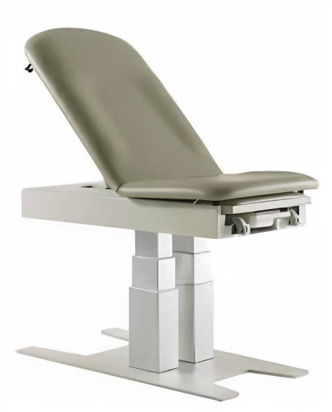 Graham Field High/Low Power Table: Power Assisted Back, Hand Control, Stirrups - Physician Storage 4600-PS-AL