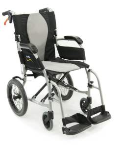 Karman Healthcare S-Ergo Flight Transport with swing away footrest and companion brakes S-2512F16S-TP