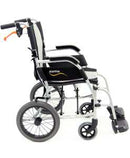 Karman Healthcare S-Ergo Flight Transport with swing away footrest and companion brakes S-2512F16S-TP