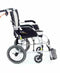 Karman Healthcare Ergo Lite Ultra Lightweight Ergonomic Transport Wheelchair with Companion Hill Brakes in Silver S-2501F16SS-TP