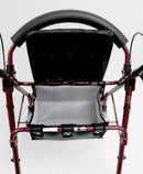 Karman Healthcare R-4600 Lightweight Standard Rollator with Padded Seat and Backrest R-4600-BL