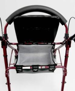 Karman Healthcare R-4600 Lightweight Standard Rollator with Padded Seat and Backrest R-4600-BL