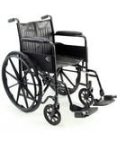 Karman Healthcare KN-800T Silver Vein Steel Wheelchair with Fixed Armrest KN-800T