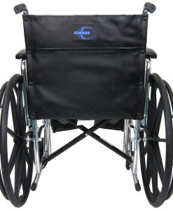 Karman Healthcare KN-920 Heavy Duty Wheelchair with Removable Armrest and Adjustable Seat Height in Chrome - KN-920W-APT