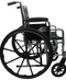 Karman Healthcare KN-920 Heavy Duty Wheelchair with Removable Armrest and Adjustable Seat Height in Chrome - KN-920W-APT