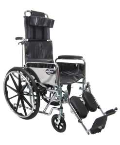 Karman Healthcare KN-880 Reclining Wheelchair with Removable Armrest and Elevating Legrest KN-880-E