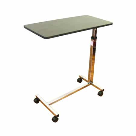 Karman Healthcare Maple Brown Over Bed Table With Luxury Wood Finish OT10