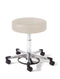 Graham Field Physician Stool, D-Handle Release, Polished Aluminum Base w/Foot Ring 9702-FR-AL