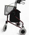 Karman Healthcare R-3600 3 Wheel Rollator with Large 8" Casters , Aluminum, 13lbs R-3600-BL