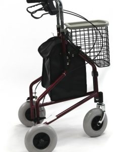 Karman Healthcare R-3600 3 Wheel Rollator with Large 8" Casters , Aluminum, 13lbs R-3600-BL