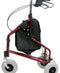 Karman Healthcare R-3600 3 Wheel Rollator with Large 8" Casters , Aluminum, 13lbs R-3600-BL