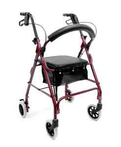 Karman Healthcare R-4600 Lightweight Standard Rollator with Padded Seat and Backrest R-4600-BL